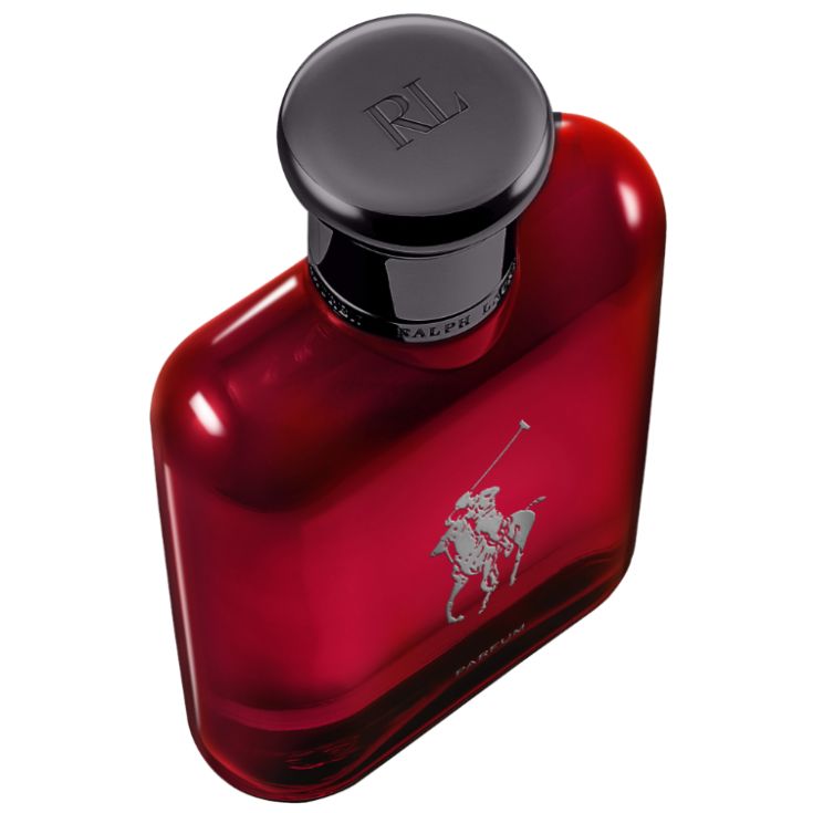Polo Red Parfum Ralph Lauren detalle del frasco rojo