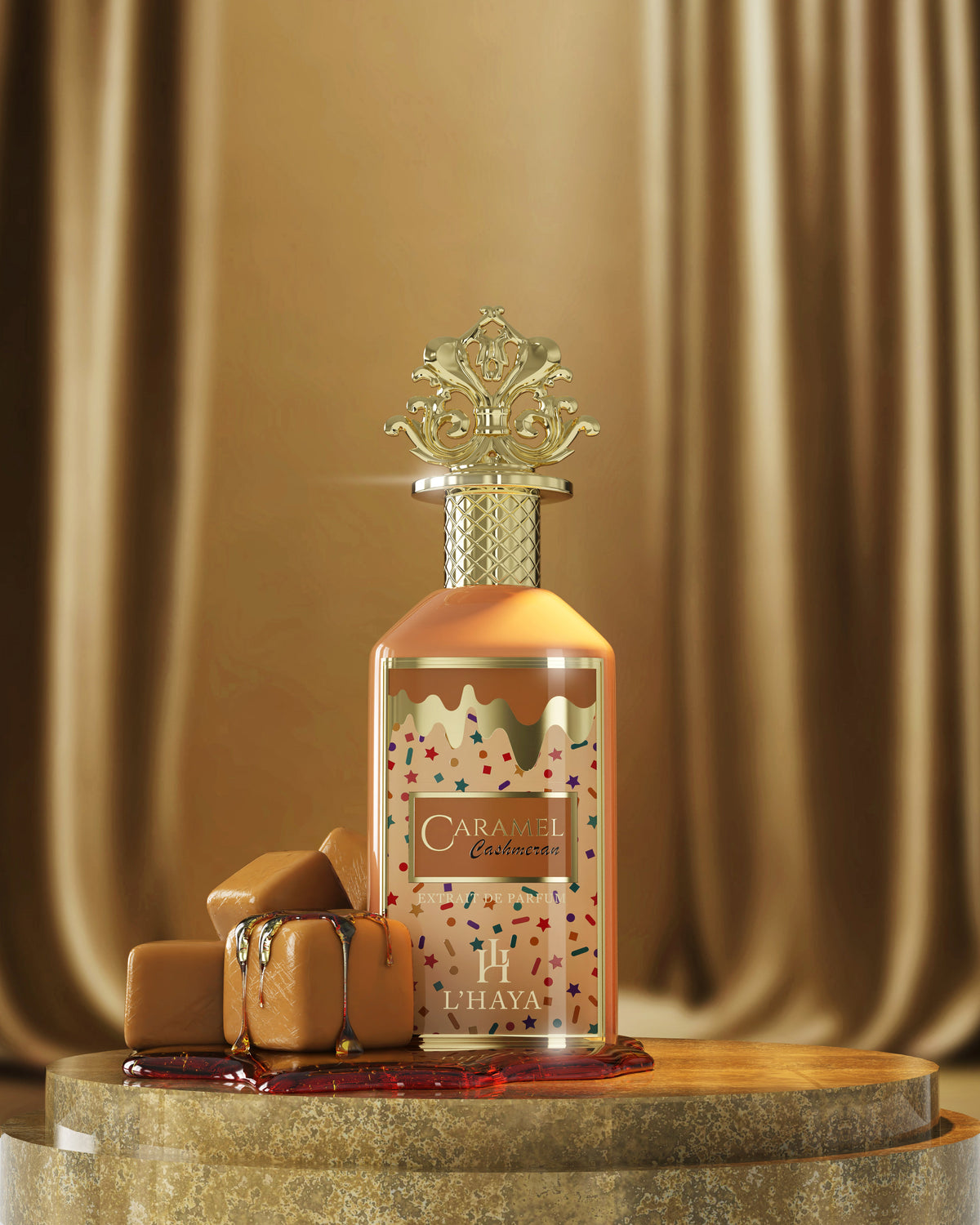 L'Haya Caramel Cashmeran extracto de perfume con caja
