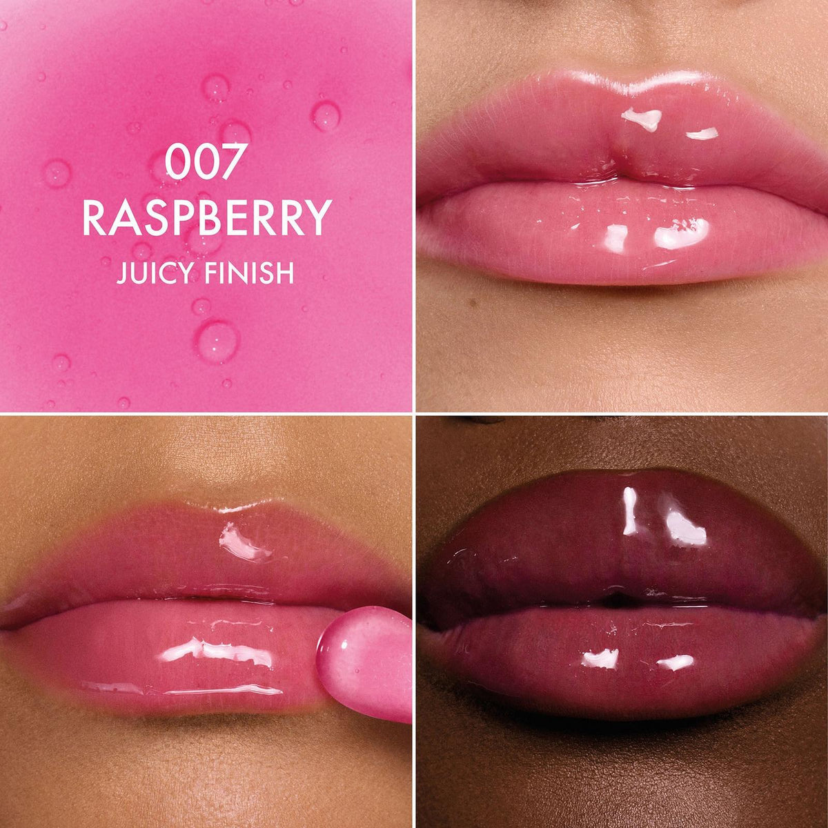Acabado juicy del Dior Lip Glow Oil 007 Raspberry
