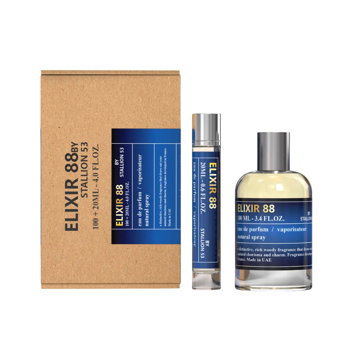 Perfume Milestone Elixir 88 by Stalion 53 para hombre 100 ml + 20 ml de regalo