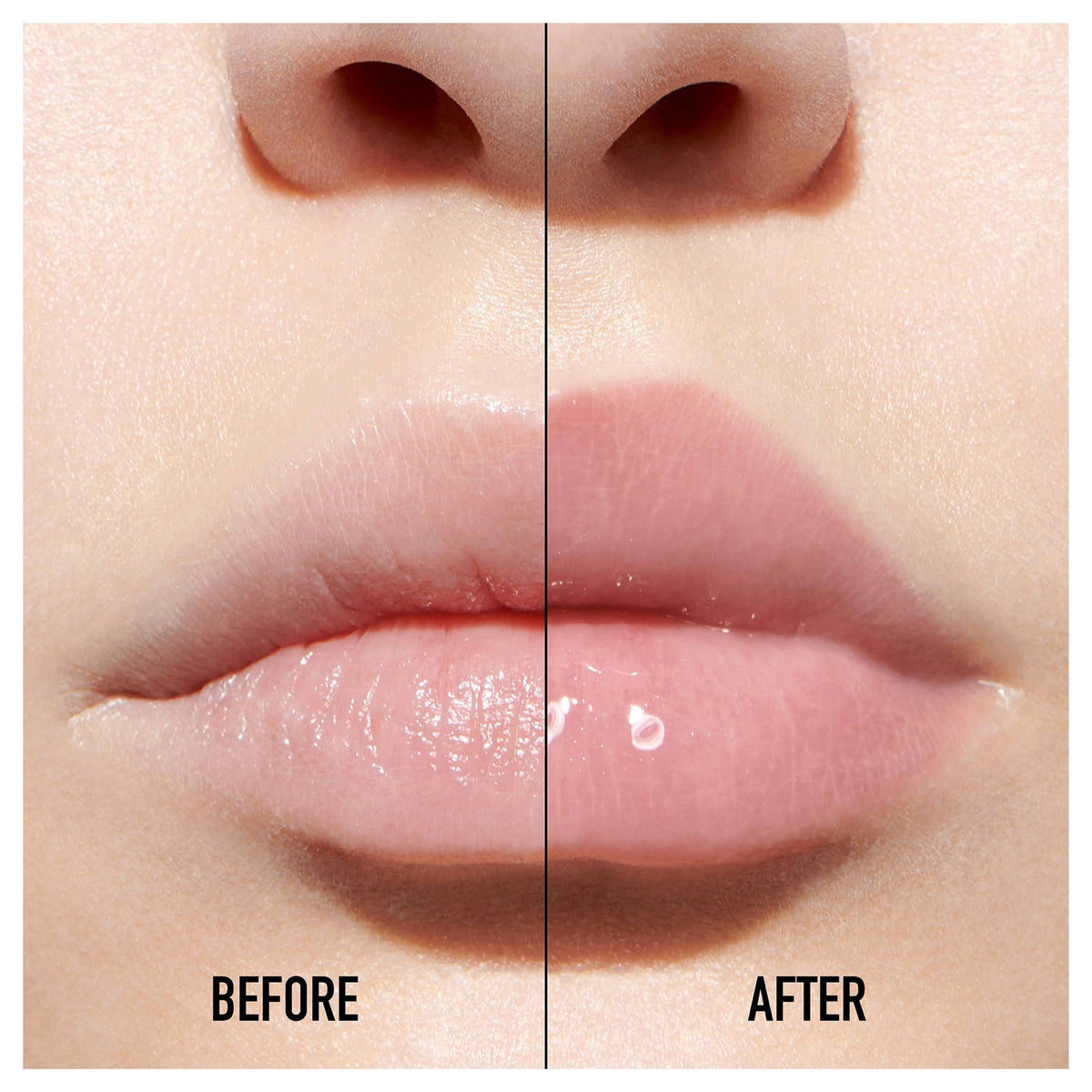 Antes y después con Dior Addict Lip Maximizer 001 Pink